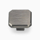 BISTRO Vintage Cabinet Hardware - Octagonal  Antique Nickel Knob