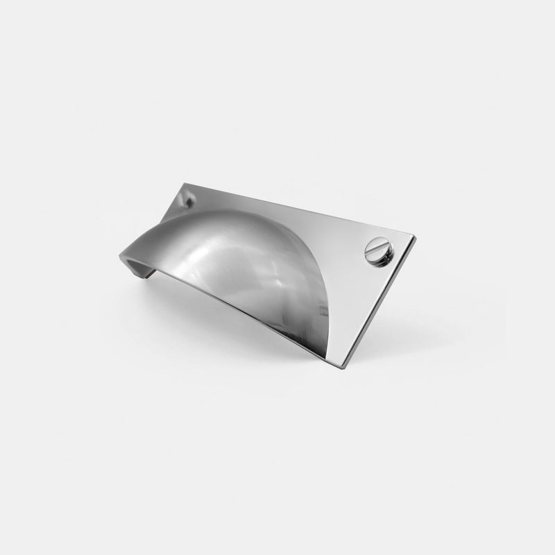 Claremont Polished Chrome Cup Cabinet Pull 