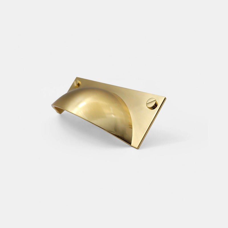 Claremont Brushed Brass Cup Cabinet Pull 