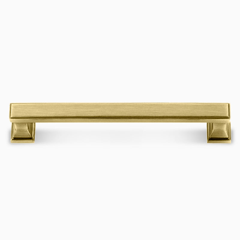 Luxury Designer Cabinet Hardware - Deleware Brushed Brass Gold Cupboard Handle 160mm