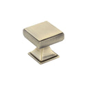 Luxury Designer Cabinet Hardware - Deleware Antique Brass Square Cupboard Knob