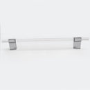 Crystal Glass-like Lena Clear Kitchen Cabinet Handle Pull - Polished Chrome 320mm