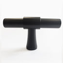 Luxury Riverdale Brass Kitchen Cabinet T Knob 1 in Matte Black