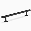Matte Black Square Kitchen Appliance Pull 12 inches