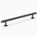 Matte Black Square Kitchen Appliance Pull 18 inches