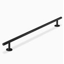Matte Black Round Kitchen Appliance Pull 18 inches