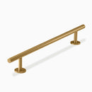 Solid Brass Gold Round Kitchen Cabinet Handle Pull 224mm