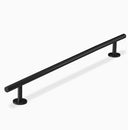 Matte Black Round Kitchen Appliance Pull 12 inches